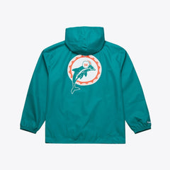 Miami Dolphins Coaches Full-Snap Hooded Windbreaker Jacket - Aqua discount