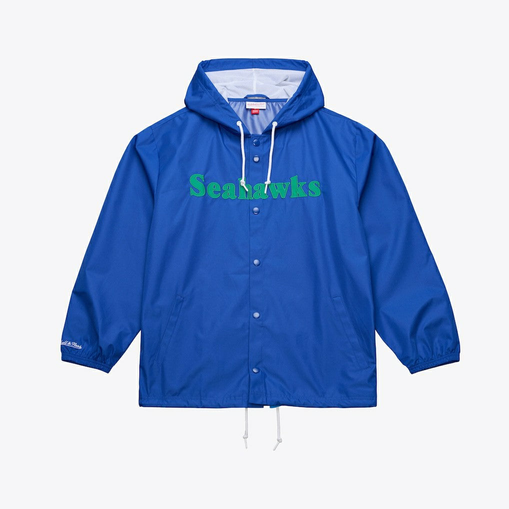 Seattle Seahawks Coaches Full-Snap Hooded Windbreaker Jacket - Royal outlet