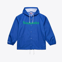 Seattle Seahawks Coaches Full-Snap Hooded Windbreaker Jacket - Royal outlet