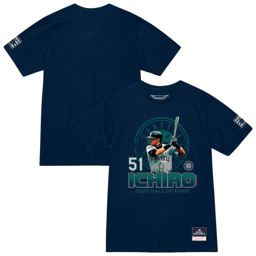 Ichiro Suzuki Seattle Mariners Hall of Fame Hitter T-Shirt - Navy | Mitchell & Ness