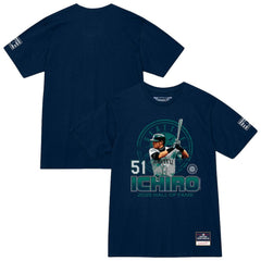 Ichiro Suzuki Seattle Mariners Hall of Fame Hitter T-Shirt - Navy | Mitchell & Ness