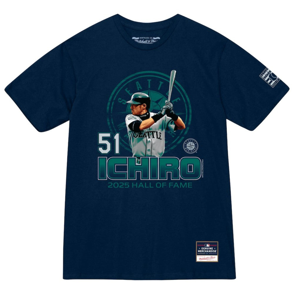 Ichiro Suzuki Seattle Mariners Hall of Fame Hitter T-Shirt - Navy | Mitchell & Ness