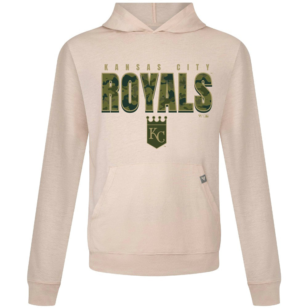 Kansas City Royals Levelwear Relay Protect Pullover Hoodie - Khaki