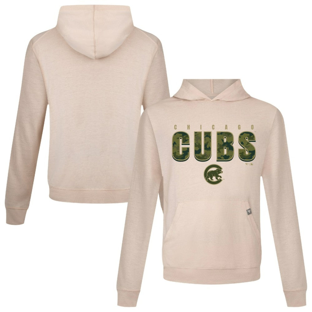 Chicago Cubs Levelwear Relay Protect Pullover Hoodie - Khaki