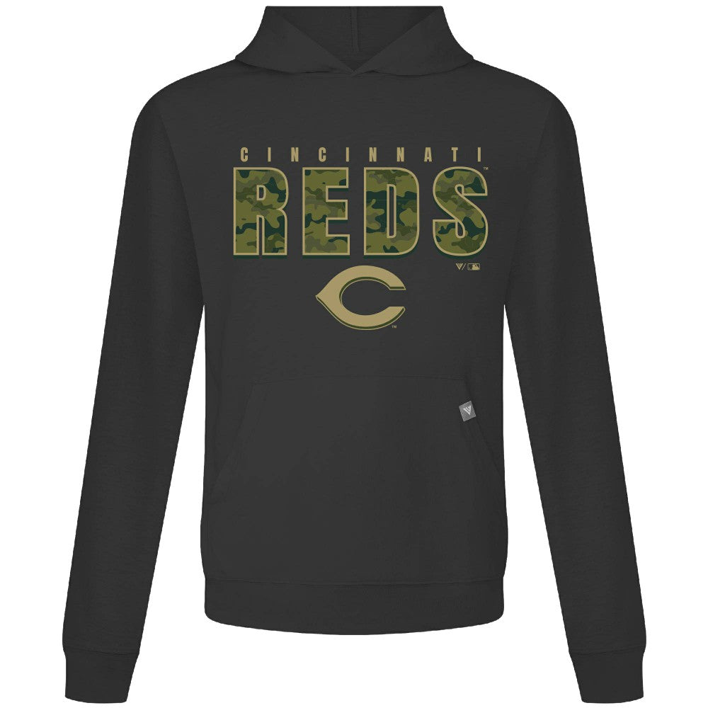 Cincinnati Reds Levelwear Relay Protect Pullover Hoodie - Black