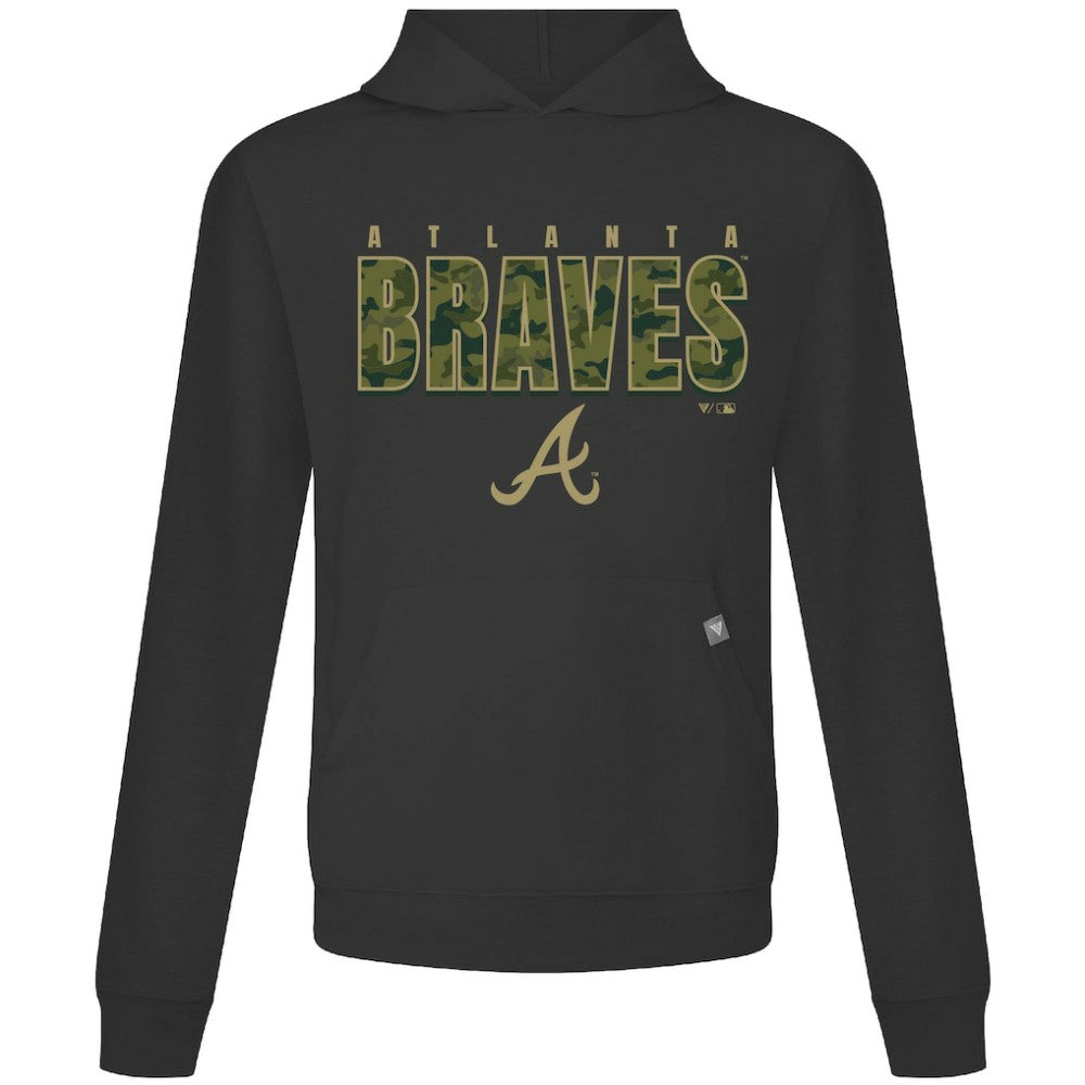 Atlanta Braves Levelwear Relay Protect Pullover Hoodie - Black