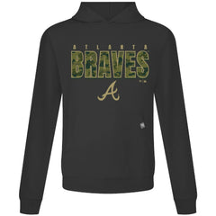 Atlanta Braves Levelwear Relay Protect Pullover Hoodie - Black