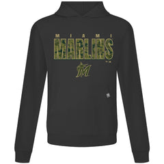 Miami Marlins Levelwear Relay Protect Pullover Hoodie - Black
