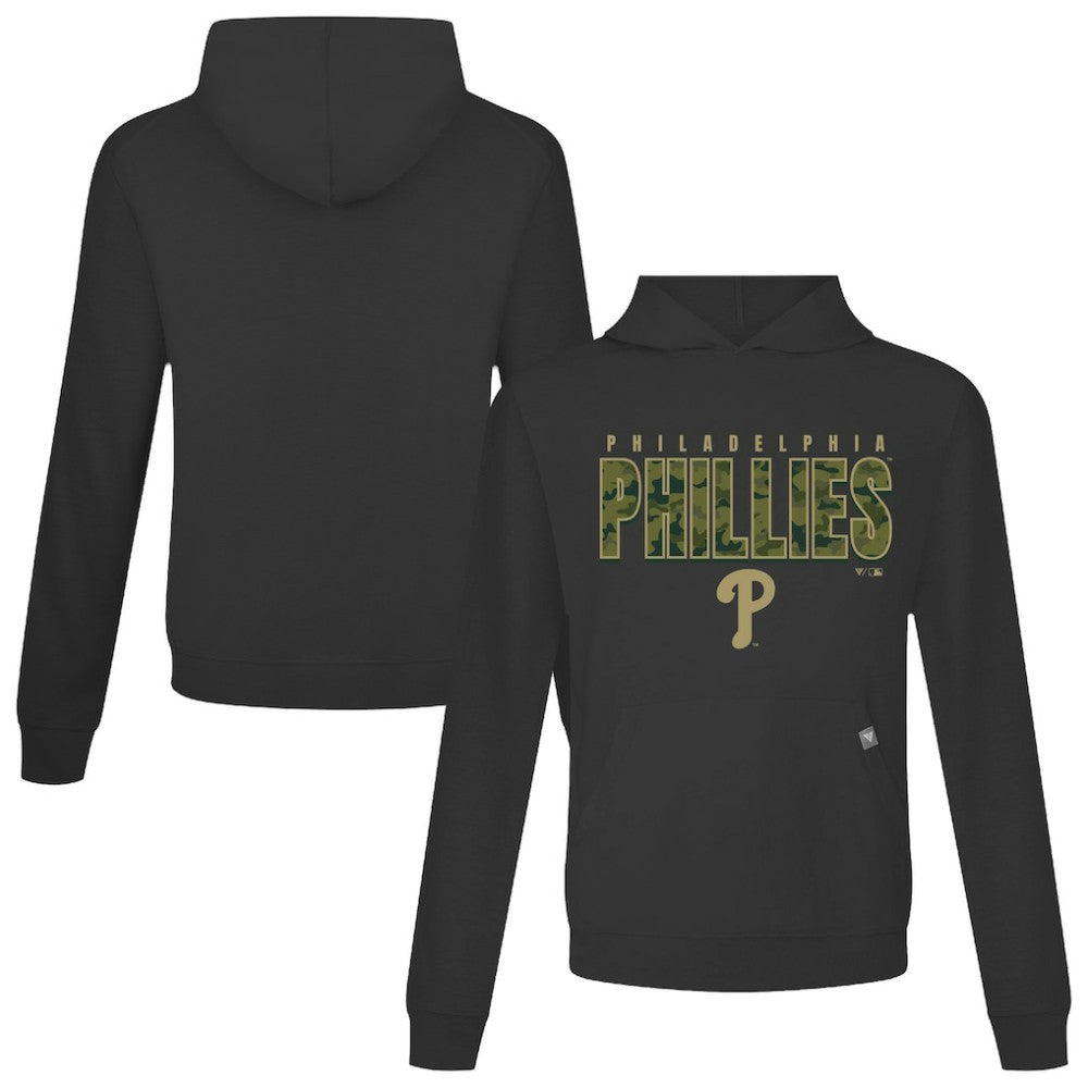 Philadelphia Phillies Levelwear Relay Protect Pullover Hoodie - Black