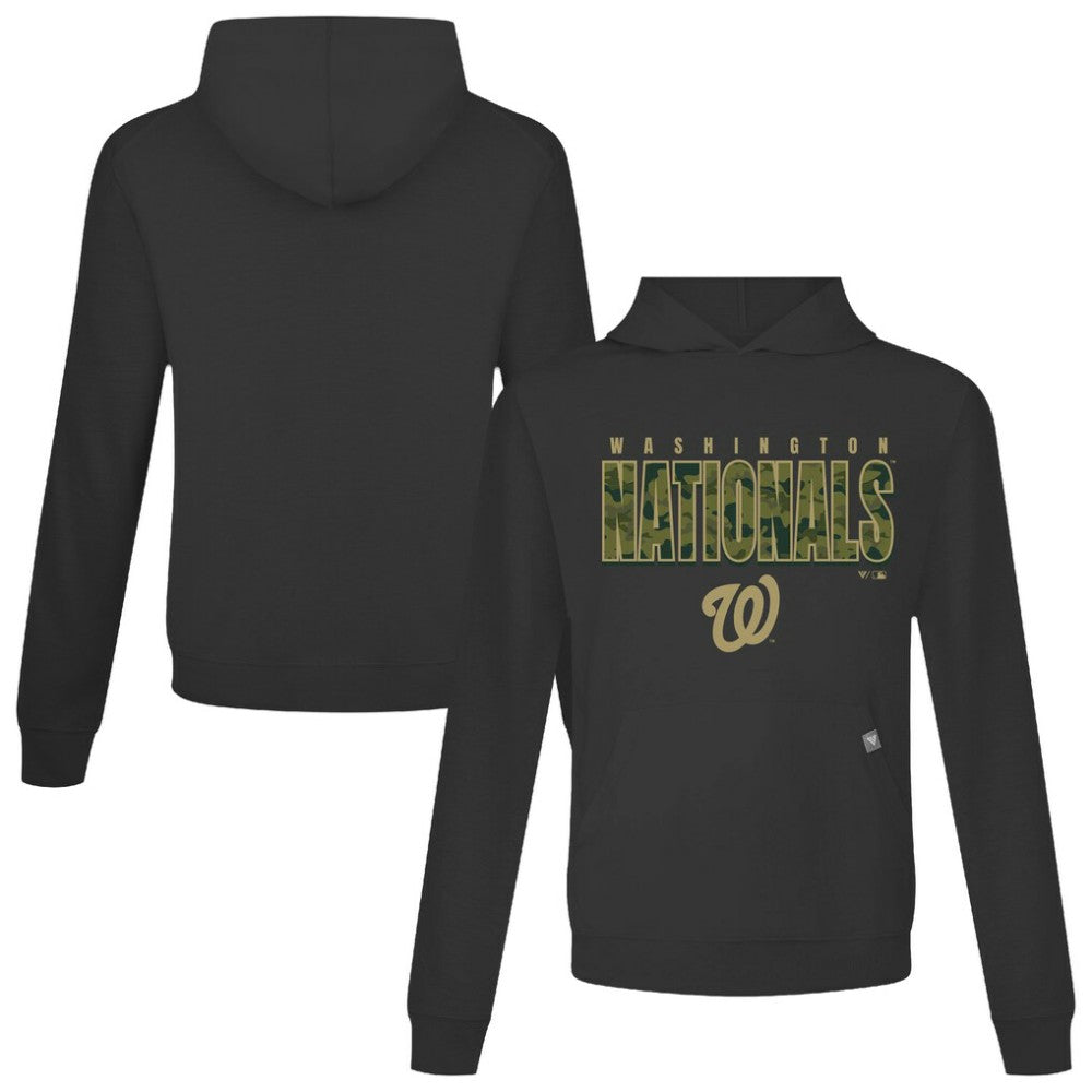 Washington Nationals Levelwear Relay Protect Pullover Hoodie - Black
