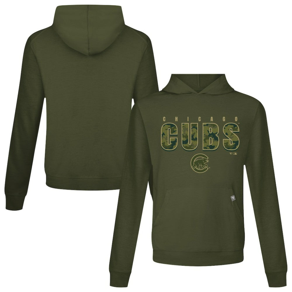 Chicago Cubs Levelwear Relay Protect Pullover Hoodie - Green