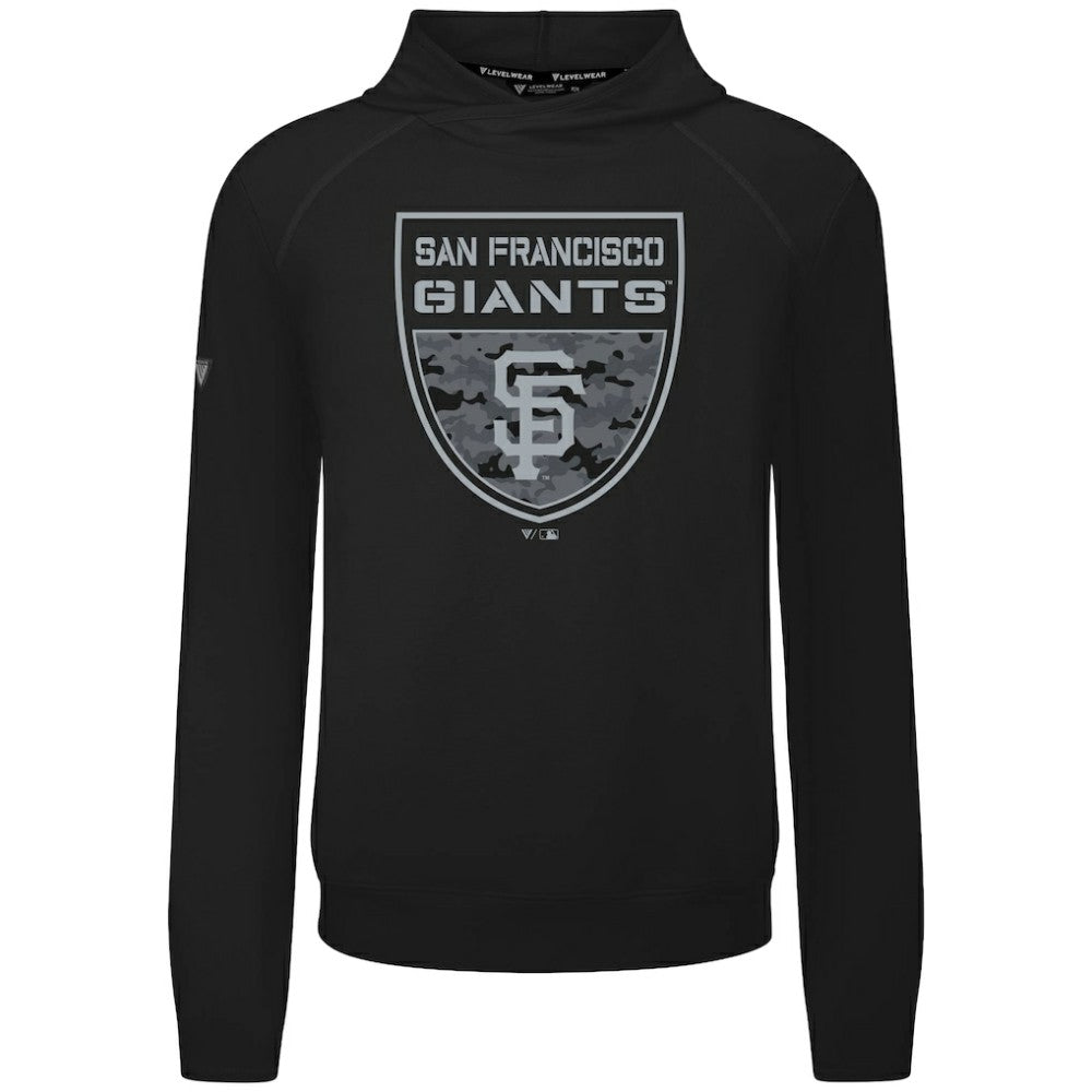San Francisco Giants Levelwear Mandate Buckler Tri-Blend Pullover Hoodie - Black