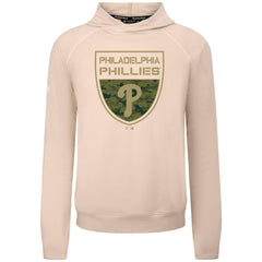 Philadelphia Phillies Levelwear Mandate Buckler Tri-Blend Pullover Hoodie - Khaki