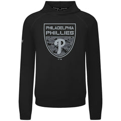 Philadelphia Phillies Levelwear Mandate Buckler Tri-Blend Pullover Hoodie - Black
