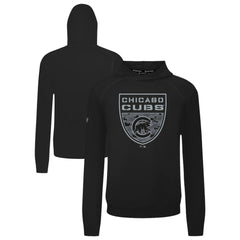 Chicago Cubs Levelwear Mandate Buckler Tri-Blend Pullover Hoodie - Black