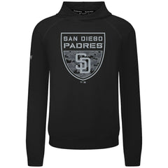 San Diego Padres Levelwear Mandate Buckler Tri-Blend Pullover Hoodie - Black