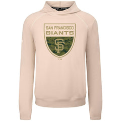 San Francisco Giants Levelwear Mandate Buckler Tri-Blend Pullover Hoodie - Khaki