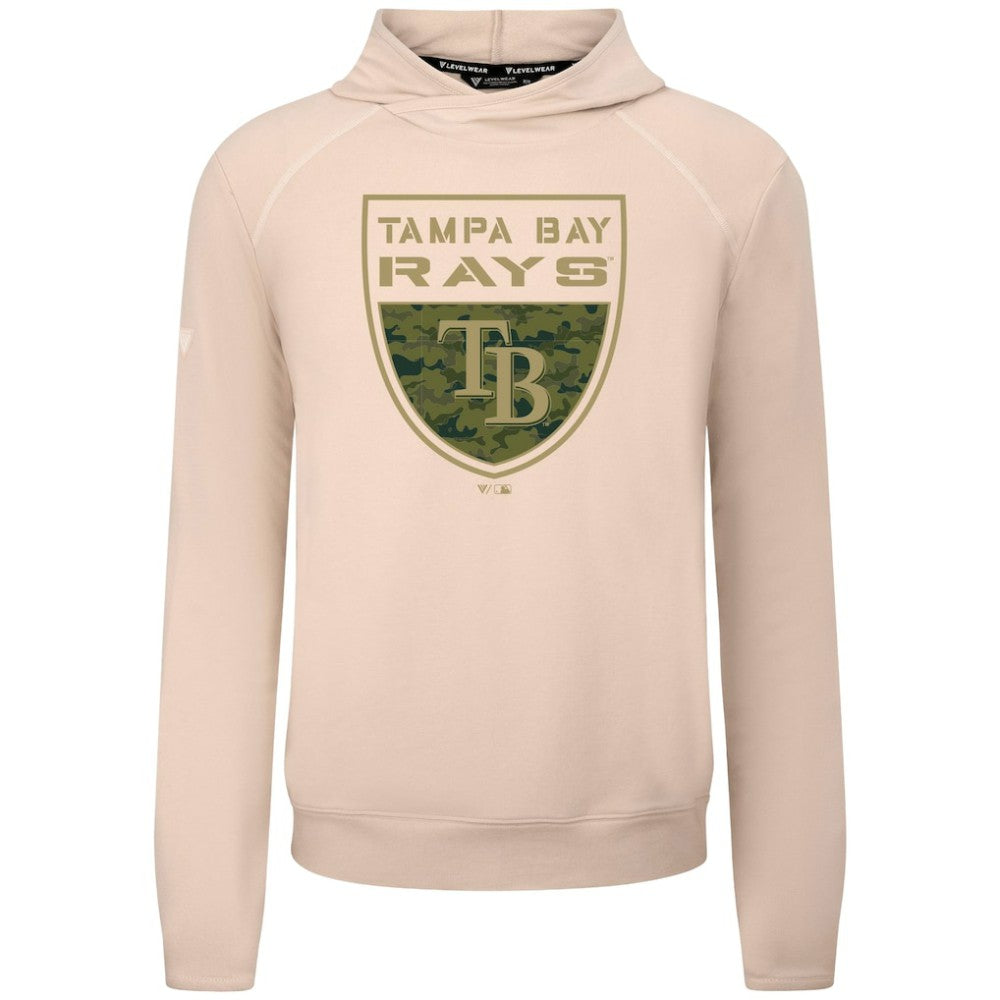 Tampa Bay Rays Levelwear Mandate Buckler Tri-Blend Pullover Hoodie - Khaki