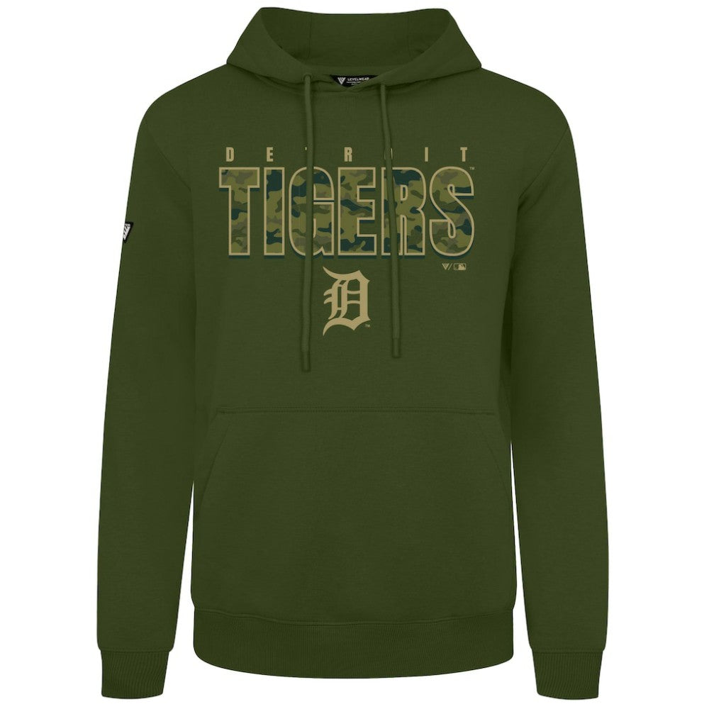 Detroit Tigers Levelwear Podium Protect Pullover Hoodie - Green