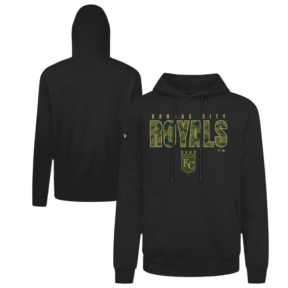 Kansas City Royals Levelwear Podium Protect Pullover Hoodie - Black