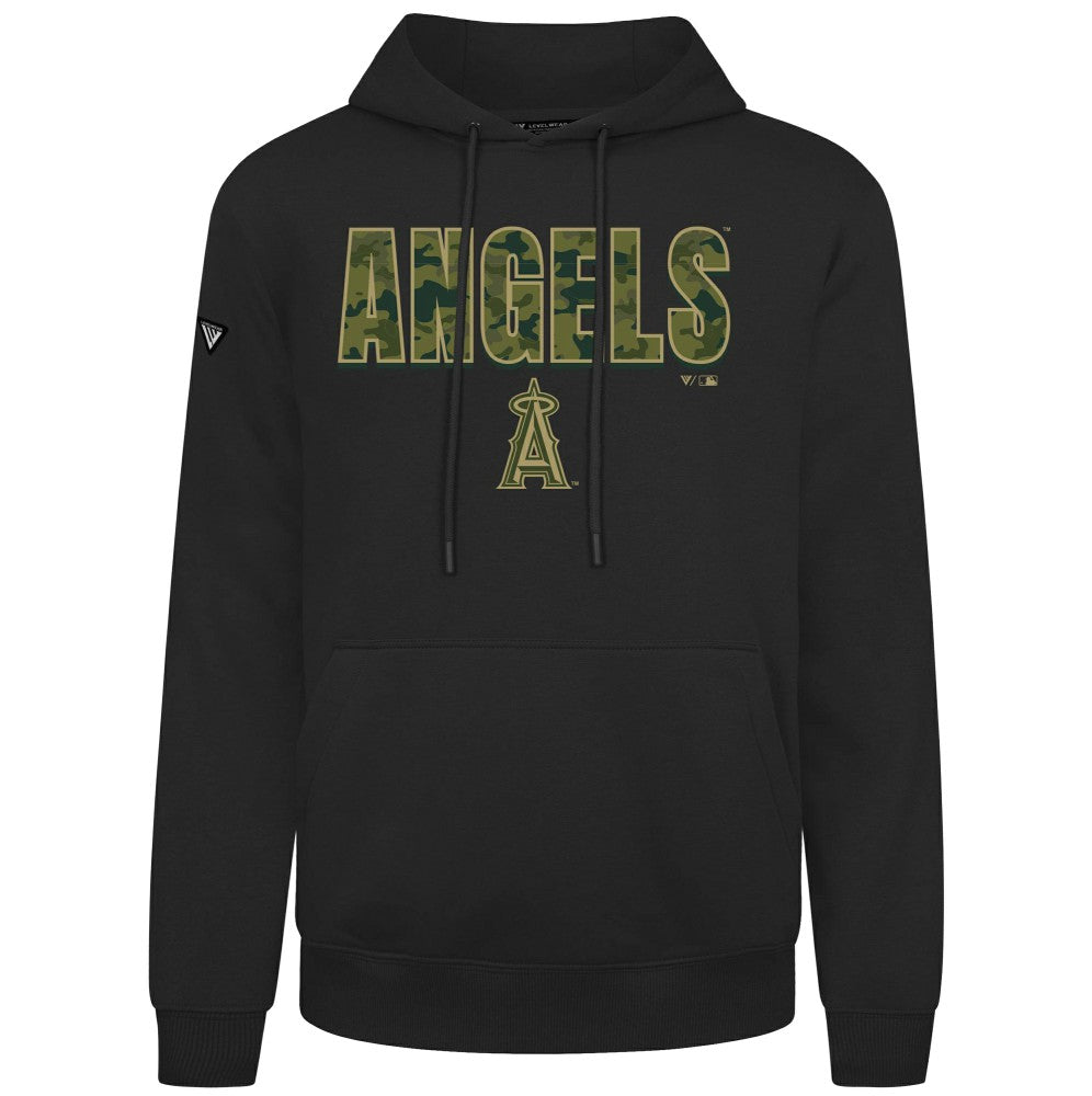 Los Angeles Angels Levelwear Podium Protect Pullover Hoodie - Black