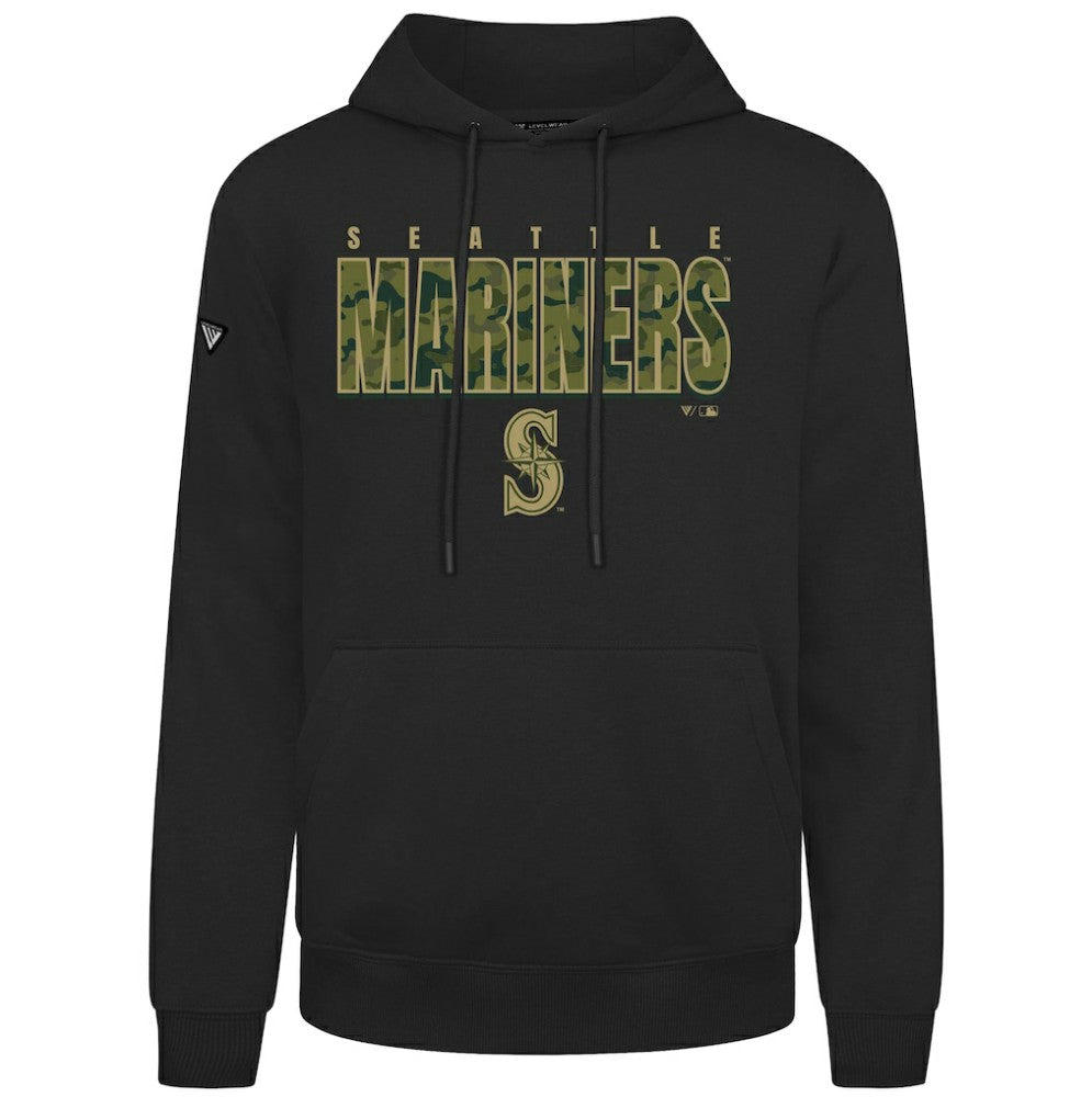 Seattle Mariners Levelwear Podium Protect Pullover Hoodie - Black