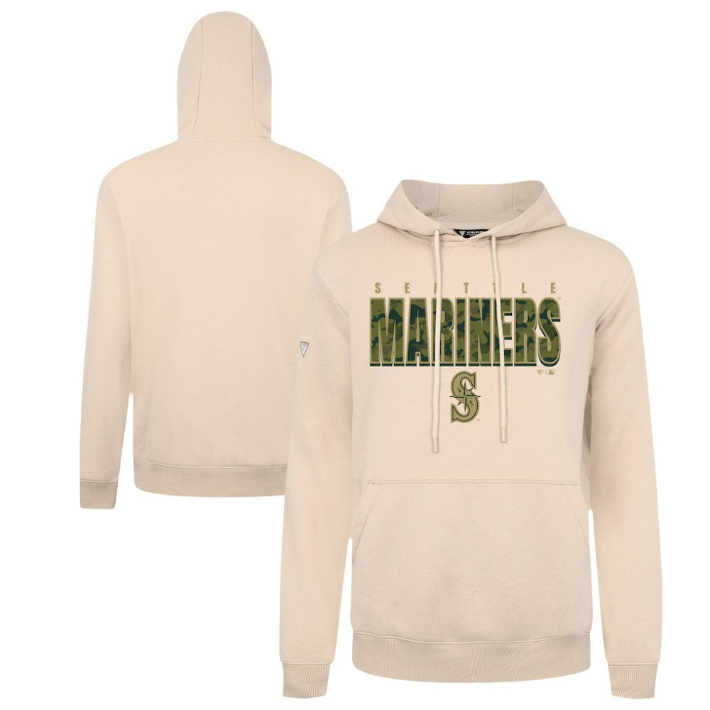 Seattle Mariners Levelwear Podium Protect Pullover Hoodie - Khaki