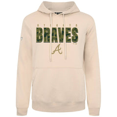 Atlanta Braves Levelwear Podium Protect Pullover Hoodie - Khaki