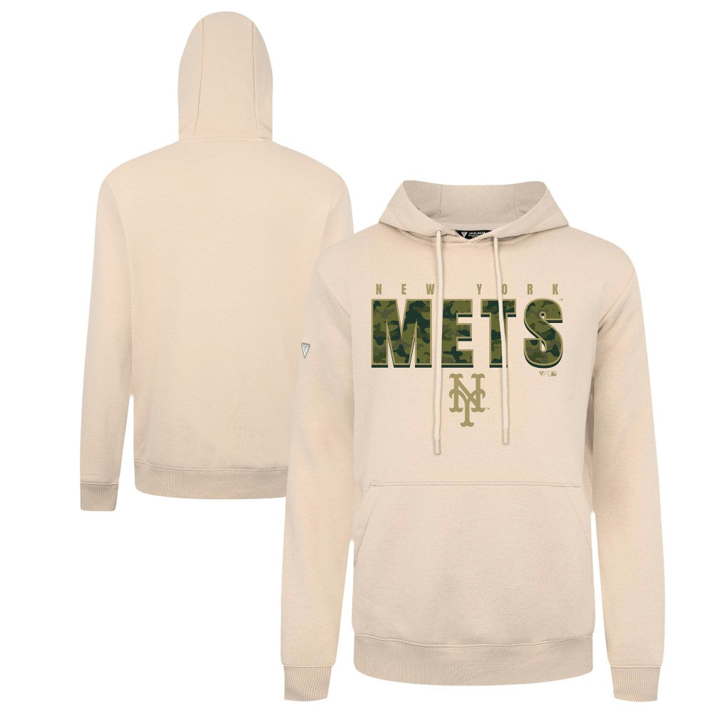 New York Mets Levelwear Podium Protect Pullover Hoodie - Khaki