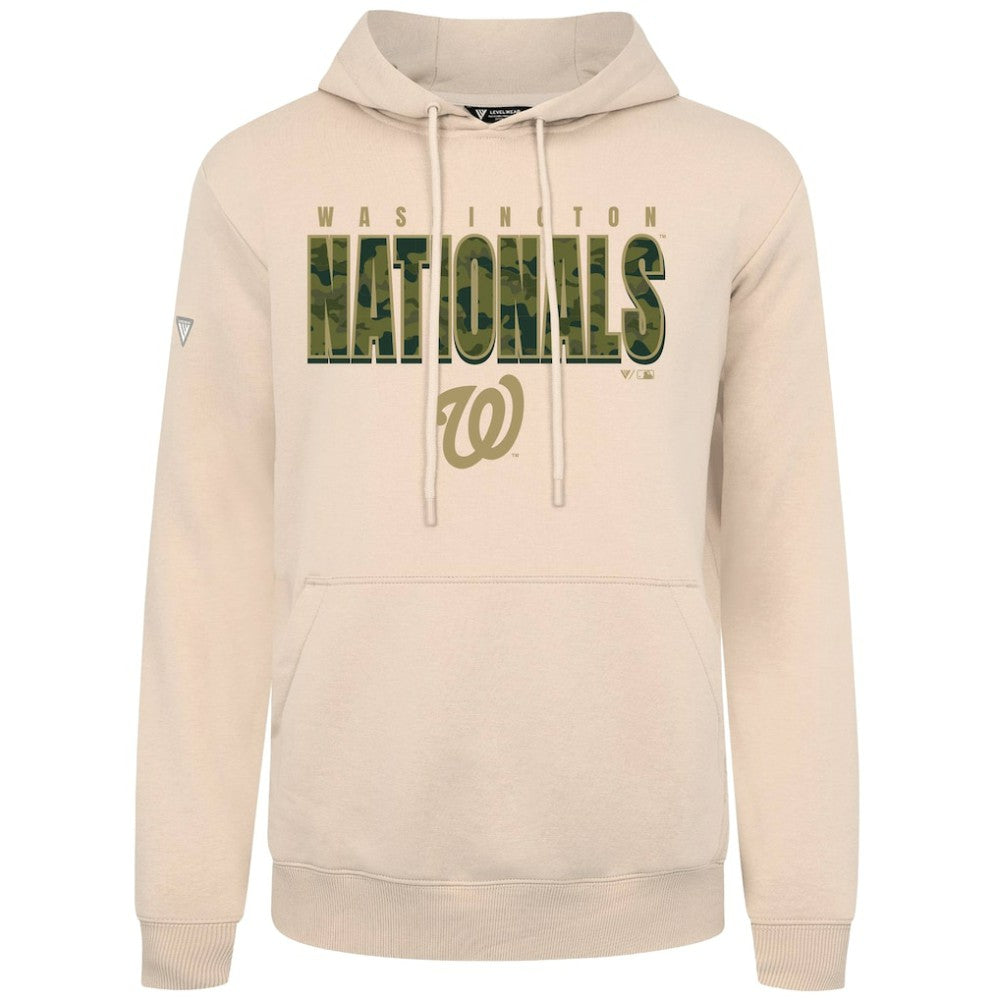 Washington Nationals Levelwear Podium Protect Pullover Hoodie - Khaki