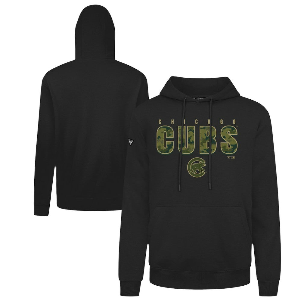 Chicago Cubs Levelwear Podium Protect Pullover Hoodie - Black