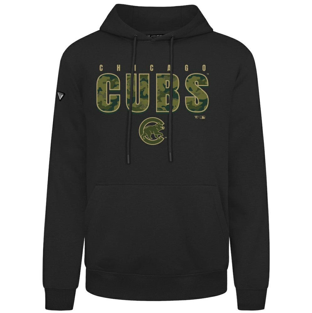 Chicago Cubs Levelwear Podium Protect Pullover Hoodie - Black