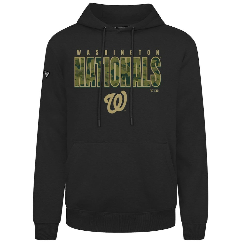 Washington Nationals Levelwear Podium Protect Pullover Hoodie - Black