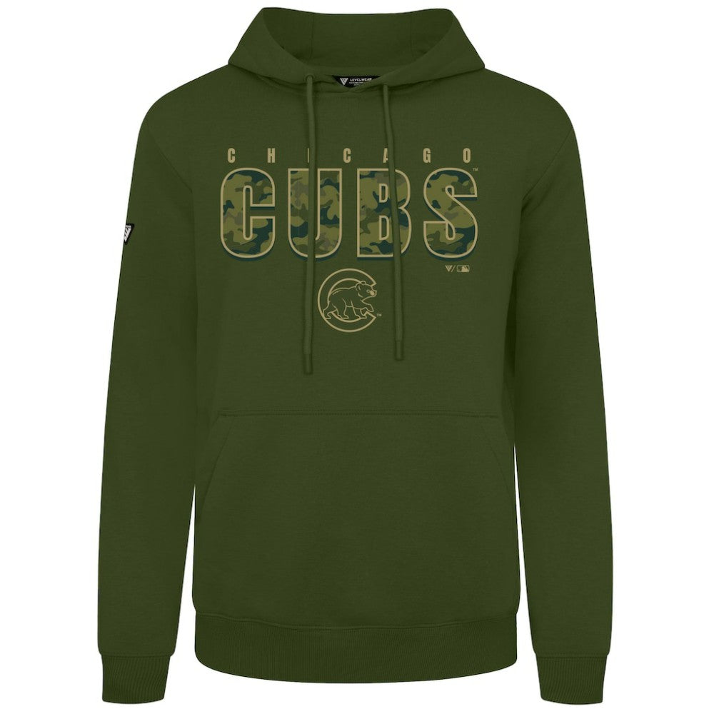 Chicago Cubs Levelwear Podium Protect Pullover Hoodie - Green