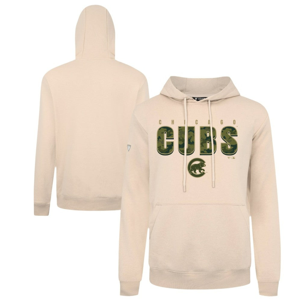 Chicago Cubs Levelwear Podium Protect Pullover Hoodie - Khaki