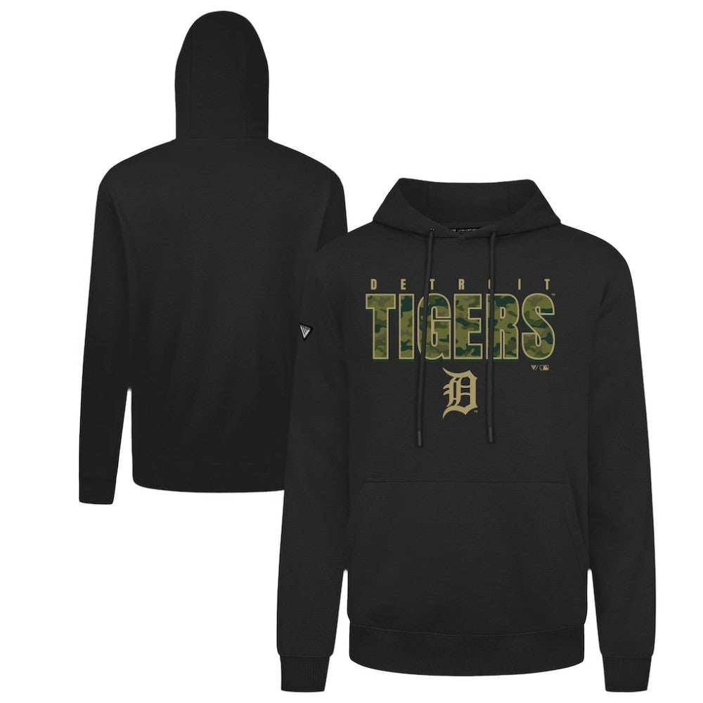 Detroit Tigers Levelwear Podium Protect Pullover Hoodie - Black