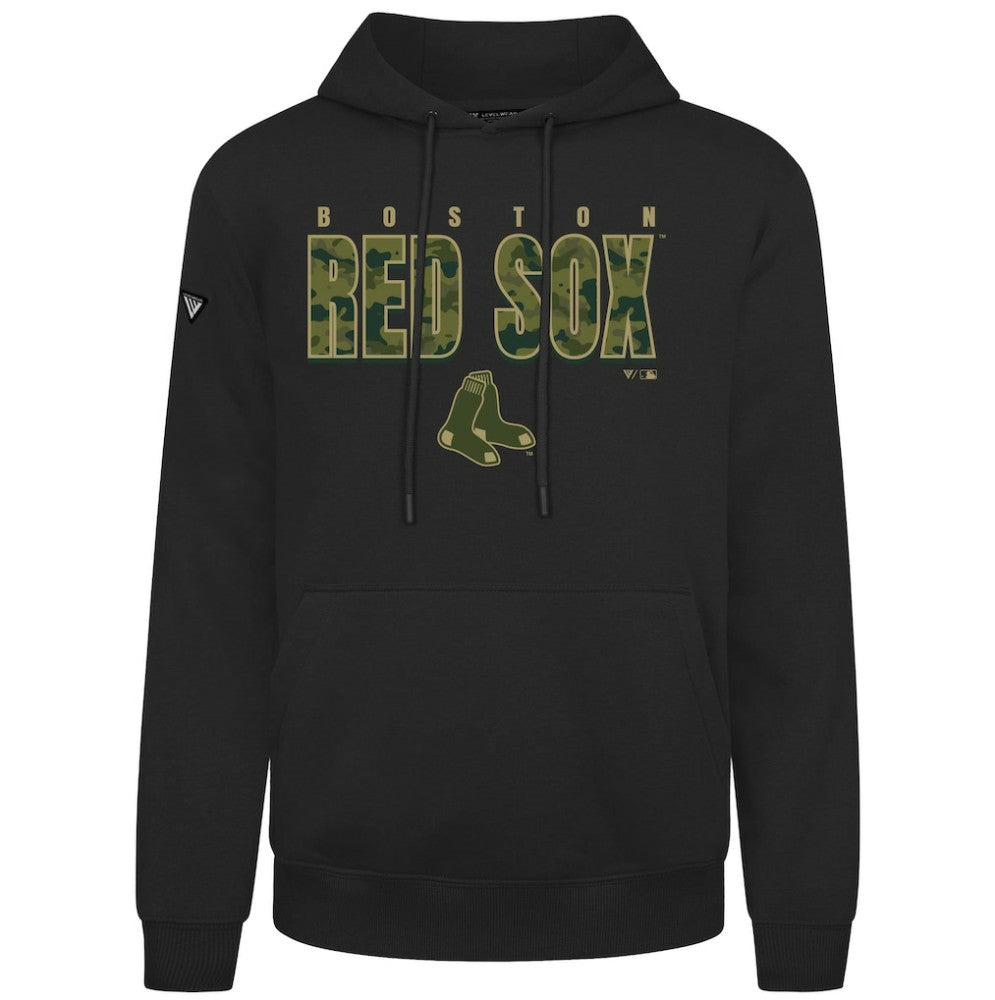 Boston Red Sox Levelwear Podium Protect Pullover Hoodie - Black