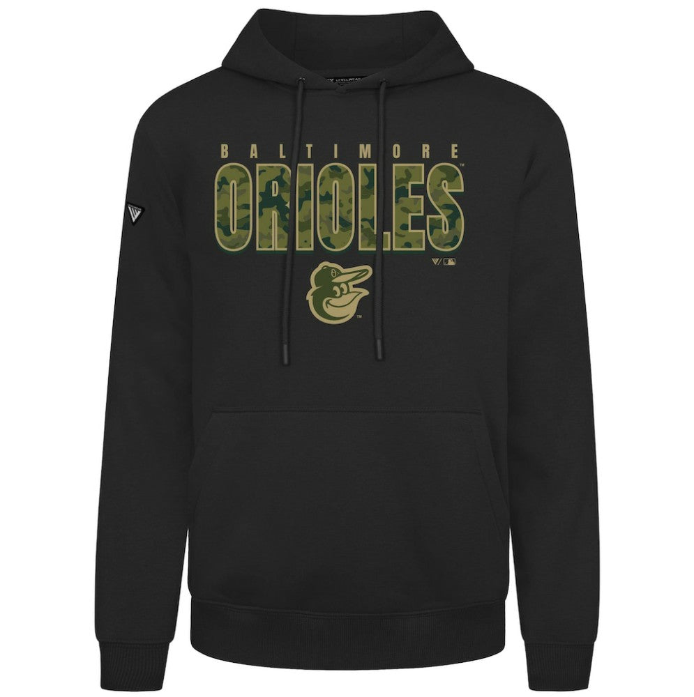 Baltimore Orioles Levelwear Podium Protect Pullover Hoodie - Black