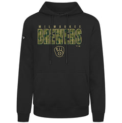 Milwaukee Brewers Levelwear Podium Protect Pullover Hoodie - Black