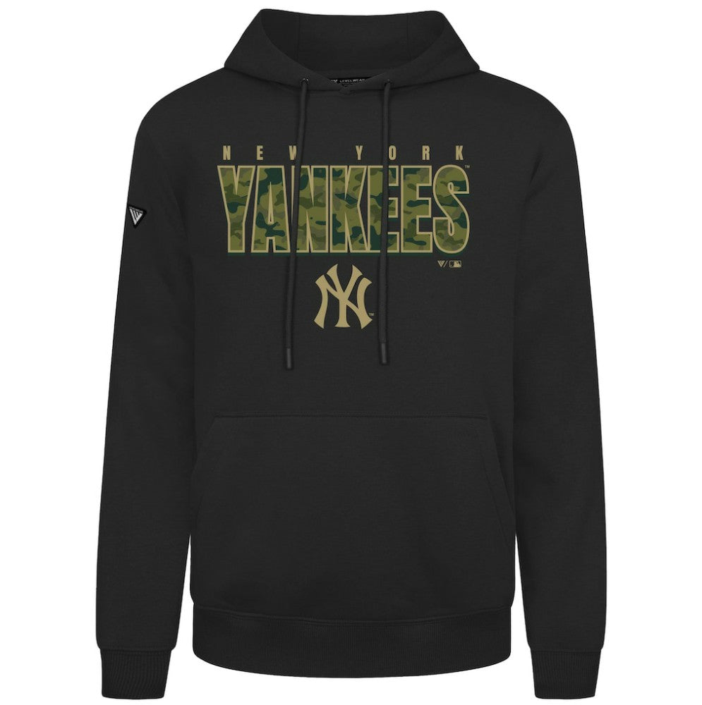 New York Yankees Levelwear Podium Protect Pullover Hoodie - Black