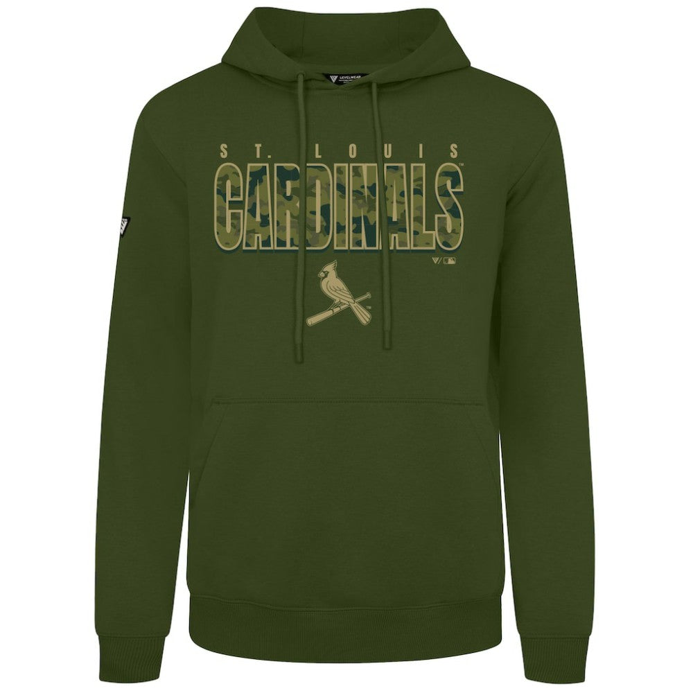 St. Louis Cardinals Levelwear Podium Protect Pullover Hoodie - Green