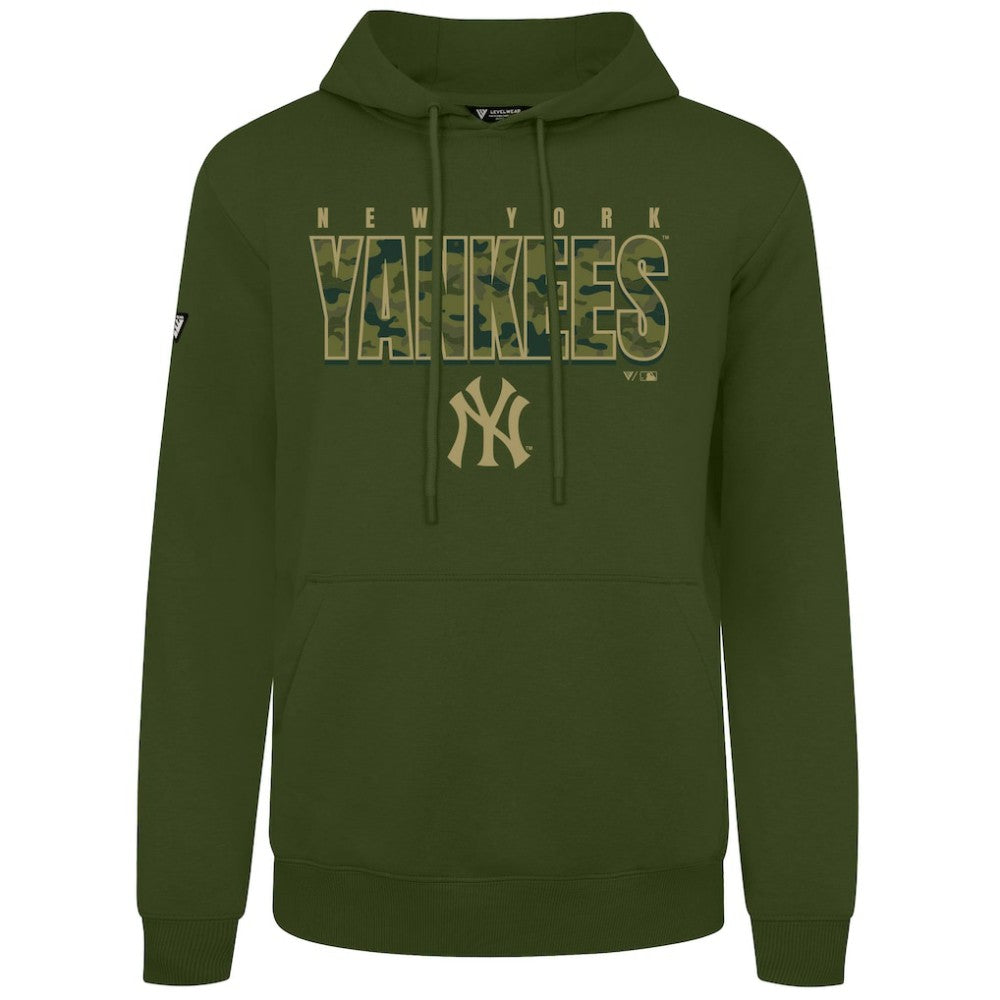 New York Yankees Levelwear Podium Protect Pullover Hoodie - Green