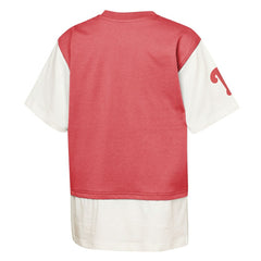 Philadelphia Phillies Outerstuff Youth Ultimate Pastels Premium Double Run T-Shirt - Red/Cream