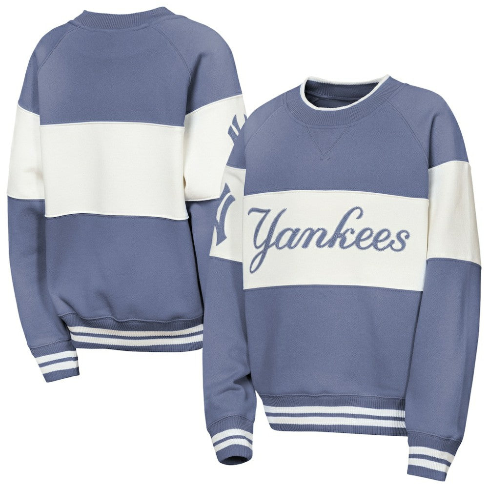 New York Yankees Outerstuff Youth Ultimate Pastels On Base Sweatshirt - Blue