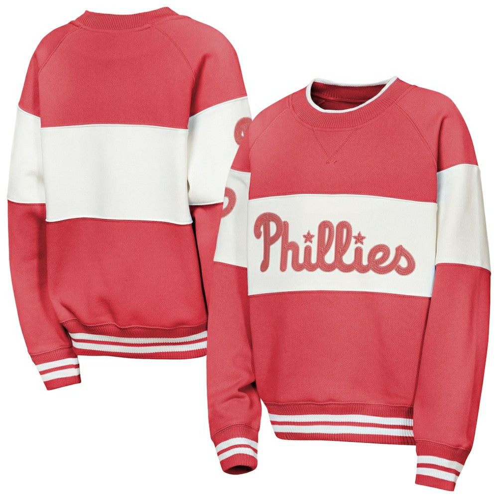 Philadelphia Phillies Outerstuff Youth Ultimate Pastels On Base Sweatshirt - Red
