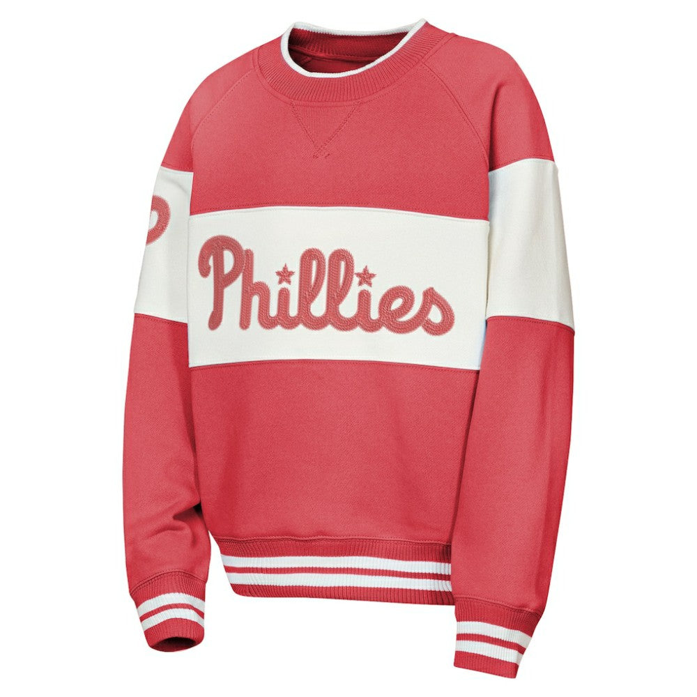 Philadelphia Phillies Outerstuff Youth Ultimate Pastels On Base Sweatshirt - Red