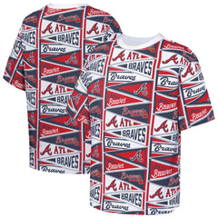 Atlanta Braves Outerstuff Youth All-Over Pennant T-Shirt - Red