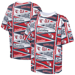 Cleveland Guardians Outerstuff Youth All-Over Pennant T-Shirt - Red