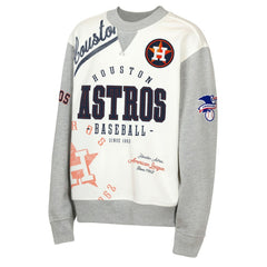 Houston Astros Outerstuff Youth Big League Power Hit Fleece Sweatshirt - Cream/Gray