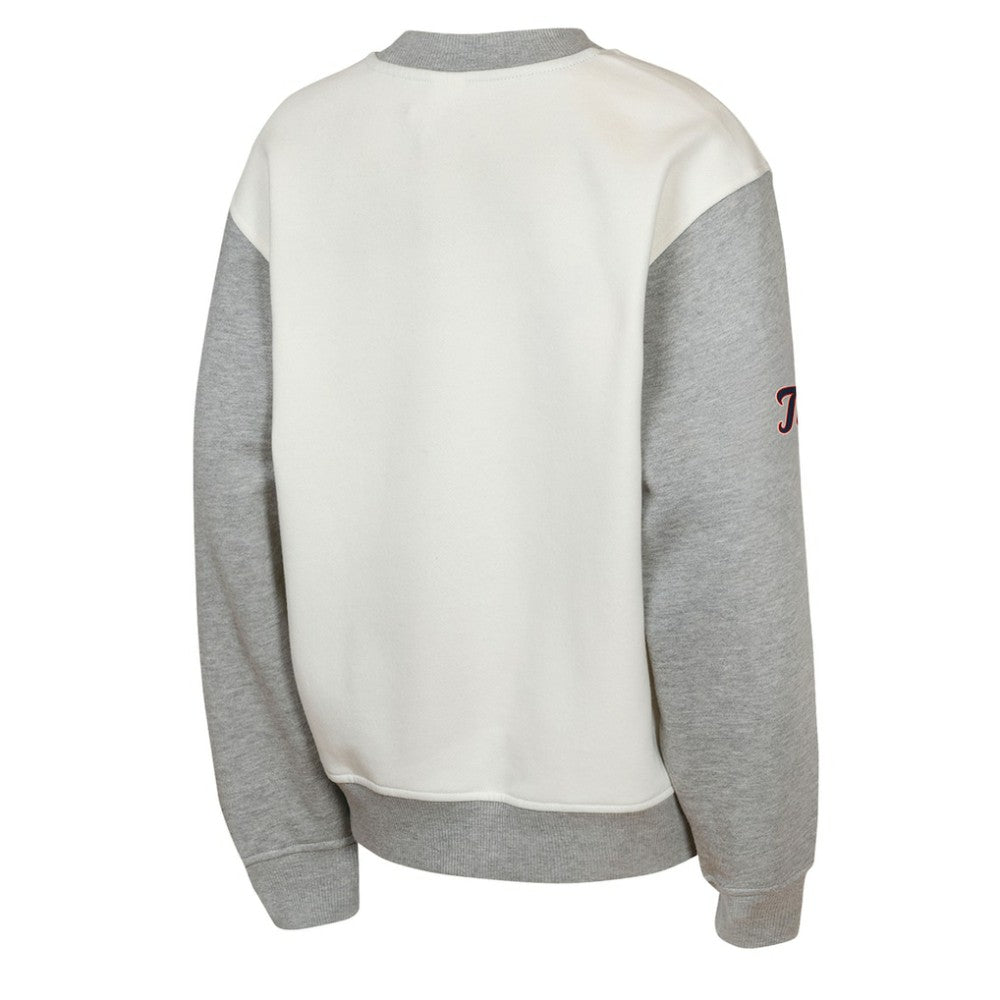 Detroit Tigers Outerstuff Youth Big League Power Hit Fleece Sweatshirt - Cream/Gray